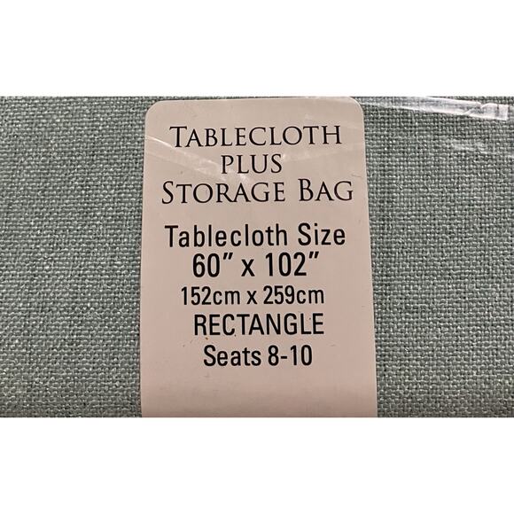 Lenox French Perle Ice Blue Tablecloth Oblong 60X102 with Storage Bag NIP - Picture 4 of 4